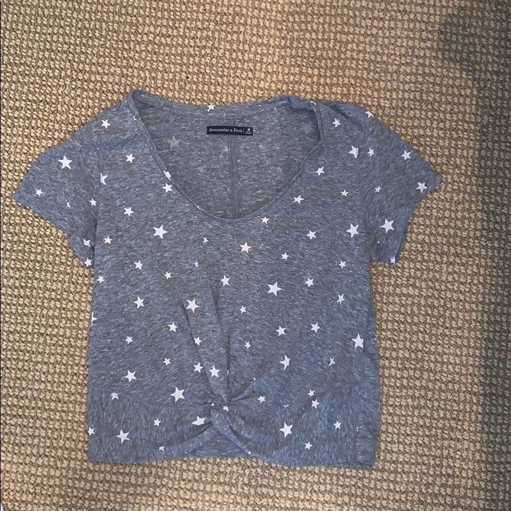 A&F star crop top with tie in the front